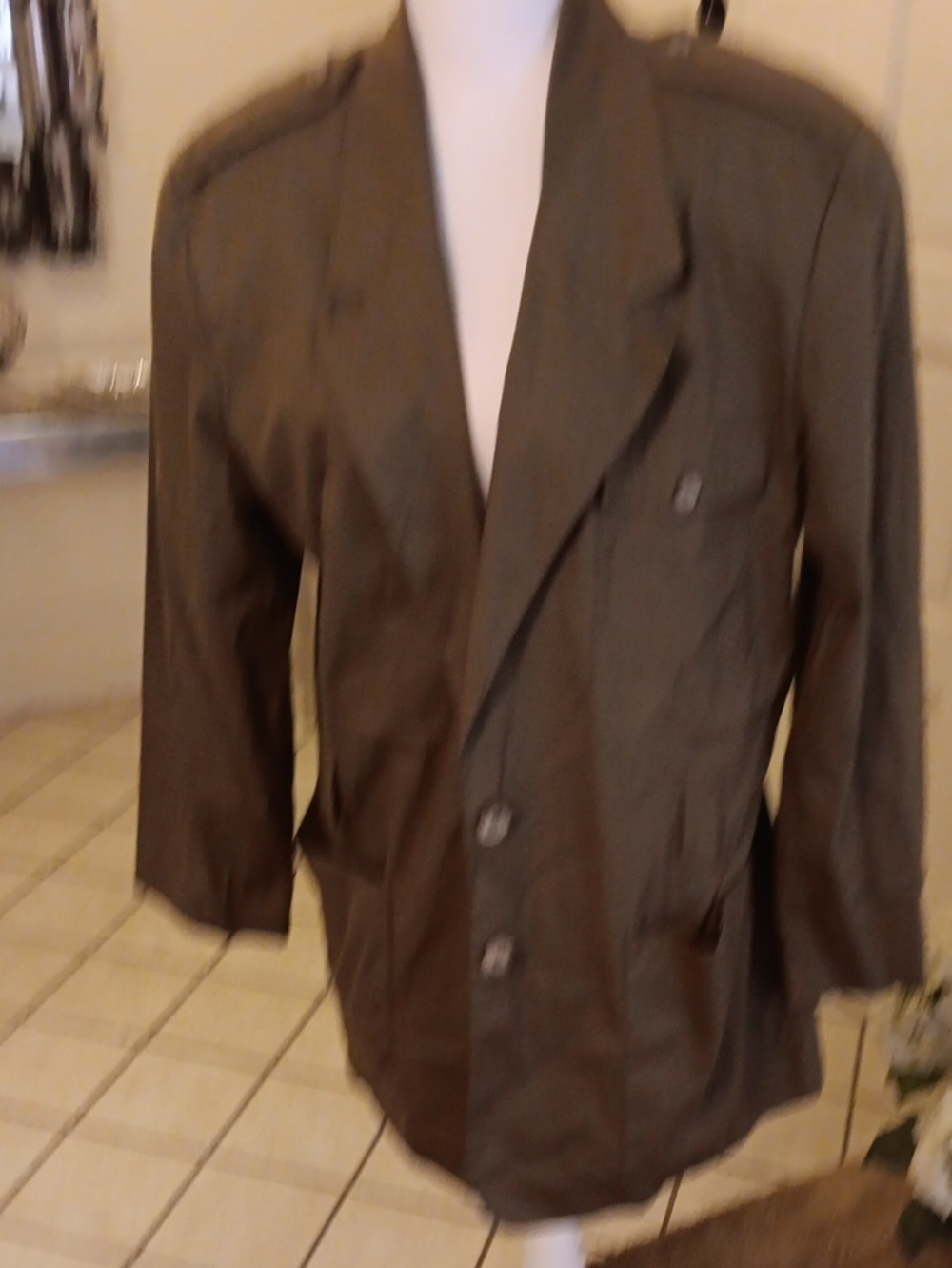 WomensOlive Green Casual Blazer Jacket